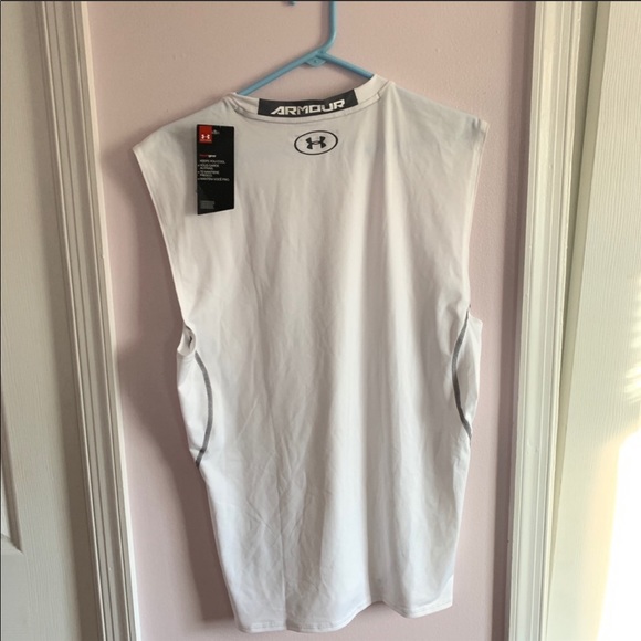 ‼️sale‼️White Under Armour Men’s muscle tee - Picture 3 of 3